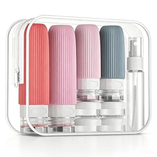 Travel Bottles for Toiletries 16 PCS - Silicone Squeezable Containers Set