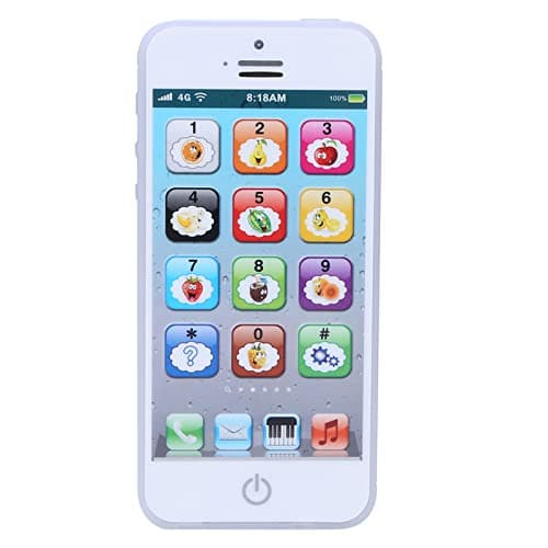 ASHATA Child English Learning Phone Toy for Early Development (White) — view 5