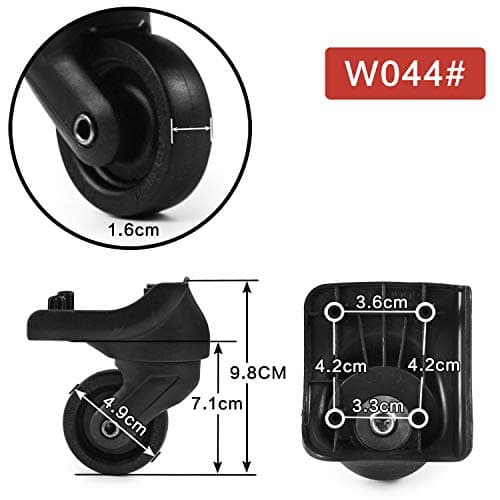 GUGULUZA 1 Pair Luggage Wheel Replacement Spare Spinner Caster for Suitcase Wheel Repair — view 2