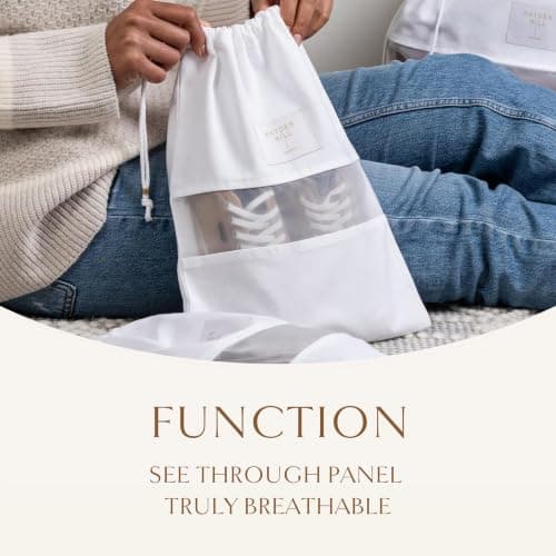 Hayden Hill Luxury Organic Cotton Dust Bags for Handbags Medium 3 Pack — view 3