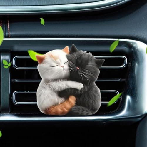Car Vent Clip Air Freshener Men Cute Cat Fan Decorative Odor Eliminator — view 2