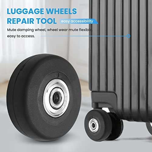 Tagtight Suitcase 50 x 15 mm Replacement Wheels for Suitcase Replacement Wheels, Universal Luggage Suitcase Replacement Wheels, Rubber Swivel Castors Suitcase Wheels Replacement Wheels for Luggage — view 5