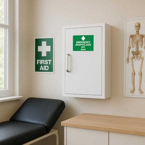 Value Aid Metal Anaphylaxis Kit AAI Storage Cabinet (Empty) 460x300x140mm — view 3