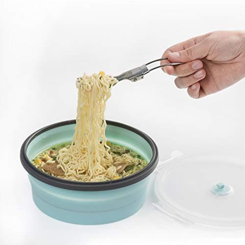 ColorCoral Collapsible Camping Bowl Portable Silicone Bowl 1200ML
