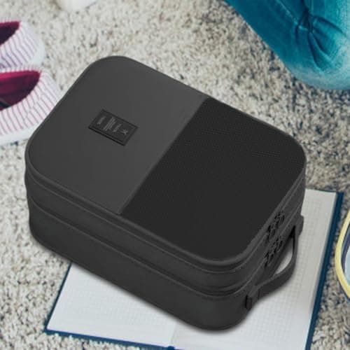 Shoe Travel Bag, Waterproof Sneaker Case, Portable Shoes Box, Hard Shell Outer Zip System, Soft Outer Zip Closure, Soft Cushion Handle Strap, Men Women, black, see description, See — view 4