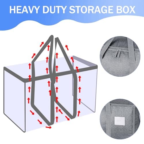 3 Pack 90L Moving Bags, Heavy Duty Storage Bags Dorm Moving Essential,Gray — view 4