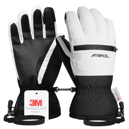 ATERCEL Waterproof Ski Gloves - 3M Thinsulate Warmth, Touchscreen