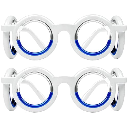 2Pcs Motion Sickness Glasses, Travel Sickness Glasses, Car Sickness Glasses, Two Pairs of Anti Motion Sickness Smart Glasses for Car Travel, Boat Trips, Airplane Journeys, Blue