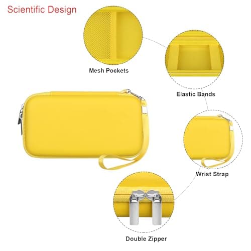 Elonbo EpiPen Carrying Case, Travel Medicine Kit for 2 Epi Pens, Yellow — view 4