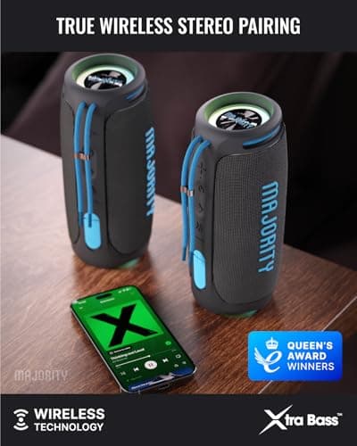MAJORITY Move 3 Portable Bluetooth Speaker Wireless | Dynamic LED Effects — view 5