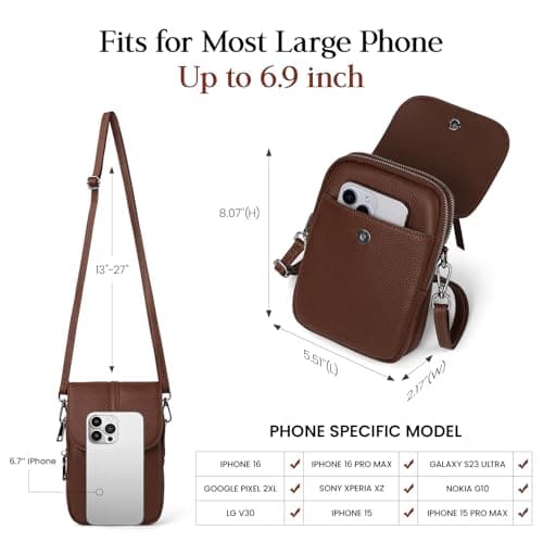 befen Real Leather Crossbody Bags for Women Small Handbags Women for Travel — view 3