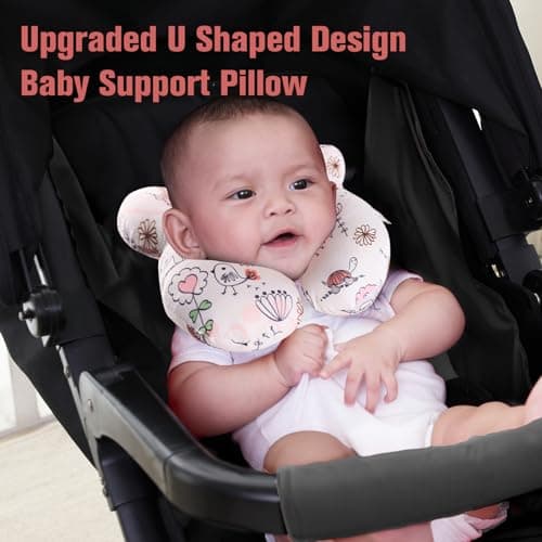 KAKIBLIN Baby Neck Pillow, Upgraded Baby Head Support Pillow for Car Seat — view 3