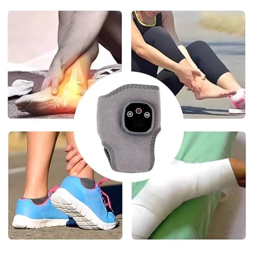 Ankle Heating Pad - Electric Cordless Rechargeable Wrap, Soothing Heat Remedy, Adjustable Compression Support for Men Women Seniors Home Travel, Foot Warmer, 8.66x6.69 Inches — view 5