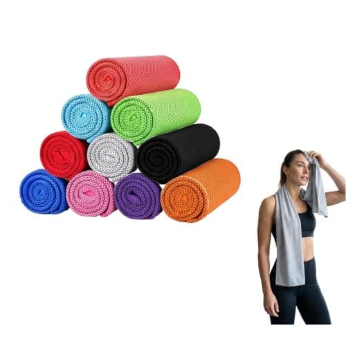 Microfiber Sports Sweat Towel, 10 PCS Cooling Towel, 100×30cm(10 Colours)