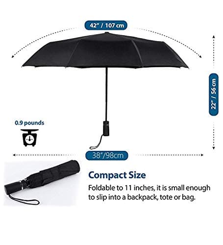 SY Compact Travel Umbrella Automatic Windproof Umbrellas Strong Compact Umbrella for Women Men — view 3