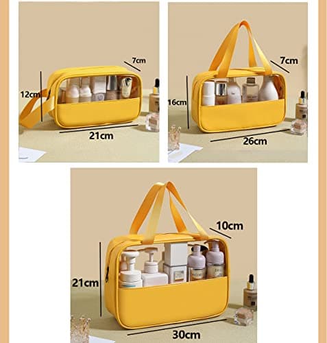 Mikytoper Clear Toiletry Bag 3 pcs, Waterproof Wash Bags Set in PVC — view 2