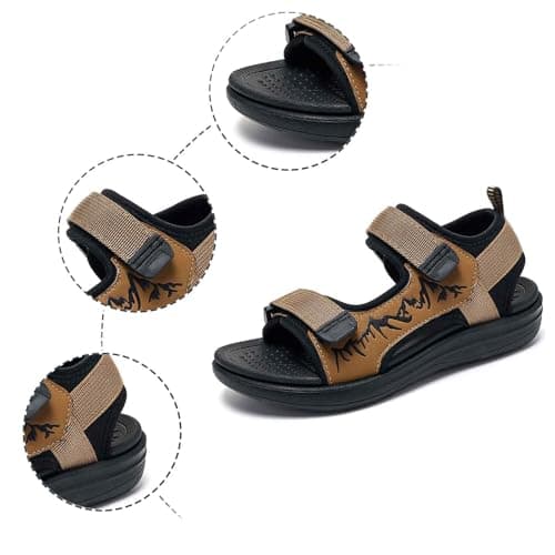 Sandals boys 25 den summer. Comfortable durable shoes for boys aged 5 to 13 years. Versatile, casual outdoor sandals for everyday use. Fixed design for the sandals boys Ciao, brown, 3.5 UK — view 4