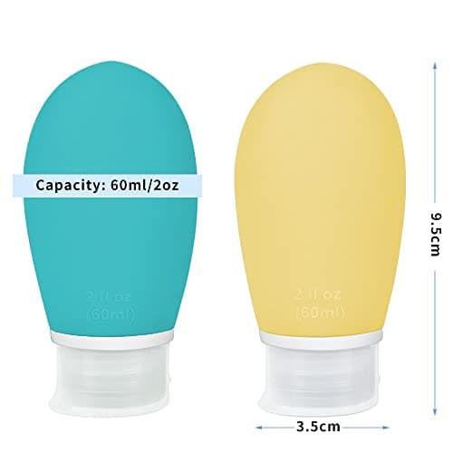 Opret 60ml Silicone Travel Bottle for Toiletries, 4 Pack Leak Proof — view 2