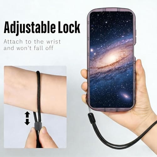 XILIYAI 2 Pack Hand Wrist Strap Lanyard, Adjustable Black Nylon Hand Wrist Straps Wrist Strap for Mobile Phone Case Holder, Camera, Key, AirPods Pro, Camera, Key, GoPro, USB Drive, Ski Glove — view 5