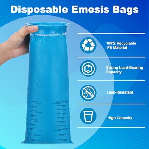 28 PCS Sick Bags for Car Travel Sickness Bags Leakproof Vomit Bags 1000 ML — view 3