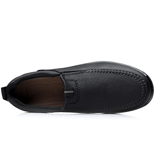 COSIDRAM Mens Loafers Slip on Casual Shoes Fashion Walking Moccasin Business Office Dress Outdoor Black 9.5 — view 5