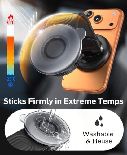 Beeasy for MagSafe Car Mount, Bendable Magnetic Phone Holder for Car — view 5