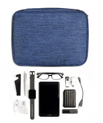 FAVORTALK Cable Bag Tech Pouch Extra Large 3-Layers Travel Electronics Accessories Organiser Bag for Charger Cables Flash Disk Power Bank Headphone etc B21508 — view 3