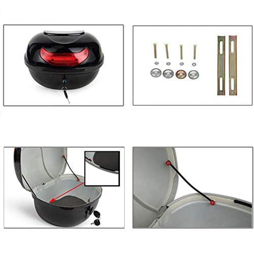ZXCASDF Motorcycle Trunk Top Lock Storage Carrier Case Motorcycle Accessory Portable Trunk Lid Organizer Storage Bag Motorcycle Tour Tail Box,rose gold — view 6