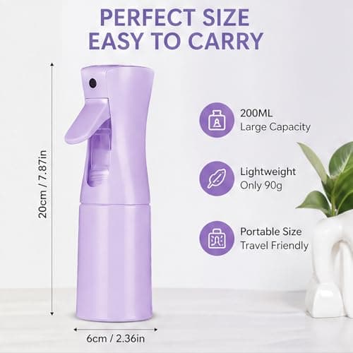 3-Piece Set 200ml Water Spray Bottle for Hair, Continuous Spray Bottle — view 2