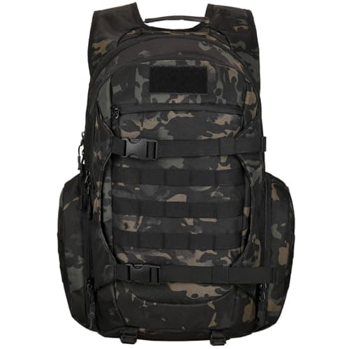 50L Tactical Backpack, Military Rucksack with MOLLE System, Water-Resistant Hiking Backpack for Outdoor Trekking Cycling Travel & Camping, 17'' Laptop Compartment Hydration Compatible Camouflage — view 2