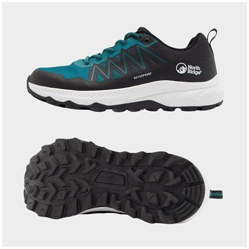 NORTH RIDGE Men’s NAS Trail Walking Shoe with Durable Ripstop Upper & High Traction Sole, Waterproof, Breathable (Blue, UK Footwear Size System, Adult, Men, Numeric, Medium, 9) — view 3