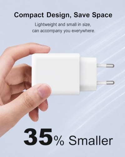 20W EU Travel Charger with USB-A/C Port UK to European Plug Adapter EU Plug — view 6
