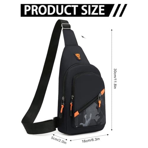 CavspkArt Camouflage Crossbody Chest Bag Breathable Waterproof Waist Bag with 4 Zipper Pockets Bumbags Hip Pouch Money Belt Bag with Adjustable Strap for Hiking Cycling Jogging Running Traveling — view 2