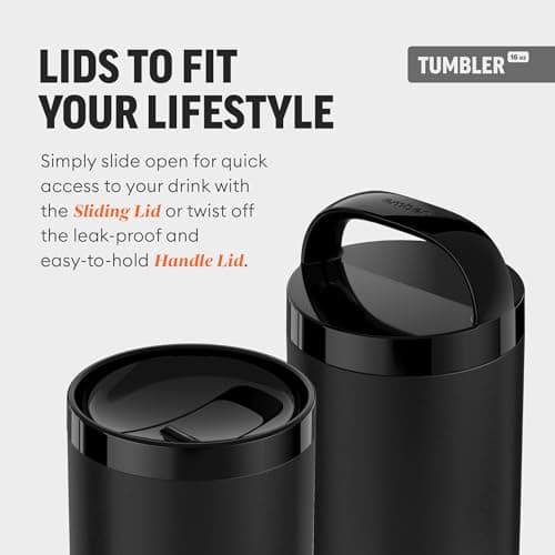 Ember Tumbler, Temperature Control Travel Mug, Stainless Steel, App-Controlled Heated Coffee Mug with 3-Hour Battery Life, Black, 16 Oz — view 5