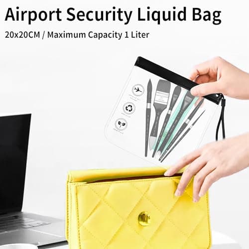 10 Pcs TSA Approved Clear Airport Liquid Bags, Travel Toiletry Pouches — view 5