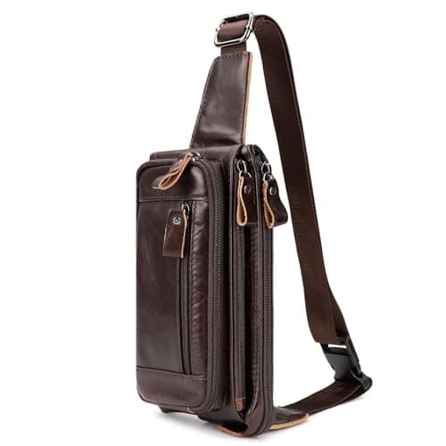 Bumbags Leather Fanny Pack for Men Women, foldie Travel Bag Cross Body