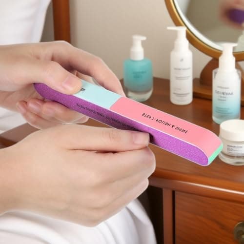 UEKPDM Nail File & Buffer, 7-Step Foam Block, 6 Pack, Assorted — view 3