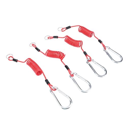 Karlak 4PCS 4FT Heavy Duty Stainless Steel Spring Breakaway Trailer Cable — view 2