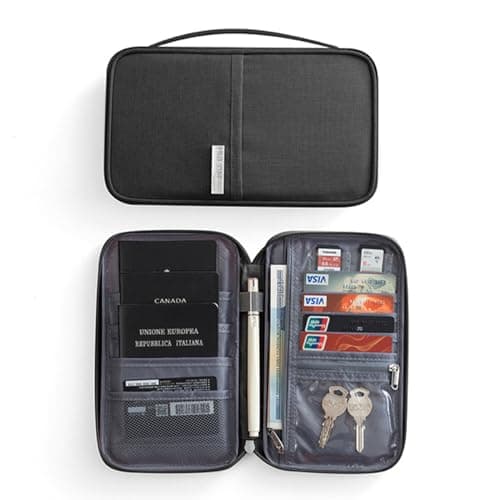 Passport Holder Travel Wallet, RFID Family Travel Document Organiser — view 2