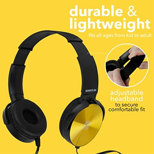 Classroom Headphones-Bulk 10-Pack, Student On Ear Color Varieties- Comfy Swivel Earphones for Library, School, Airplane, Kids-for Online Learning and Travel, HQ Stereo Sound 3.5mm Jack (Colorful) — view 4
