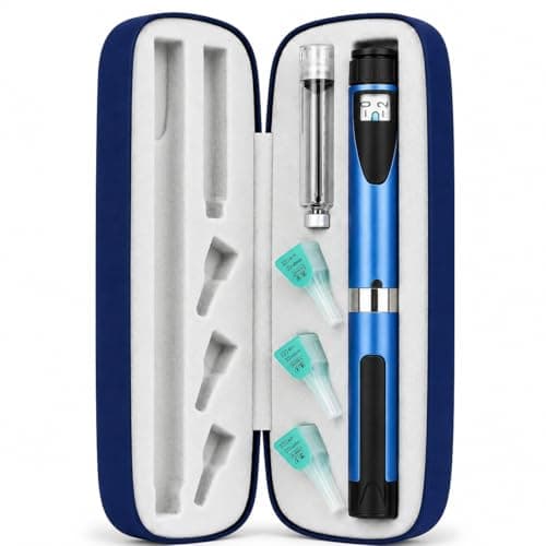 Reusable Peptide Insulin Pen with Magnetic Travel Case, Three Measuring Syringes and 3ml Refillable Glass Cartridge - By Signature Peptides