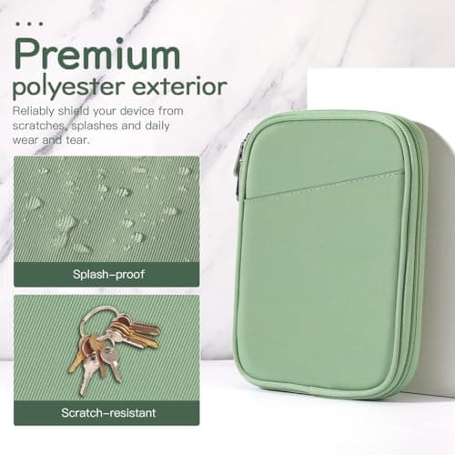 Vinabilia 6-7 Inch Sleeve Case for Kindle and eReader, Matcha Green — view 4