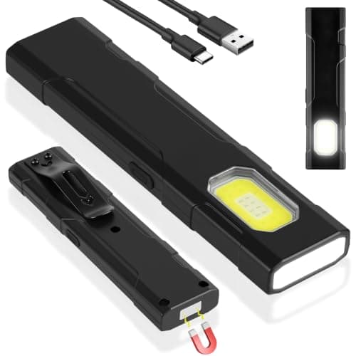 AXFEE Flat EDC Torch, USB C Rechargeable COB Work Light