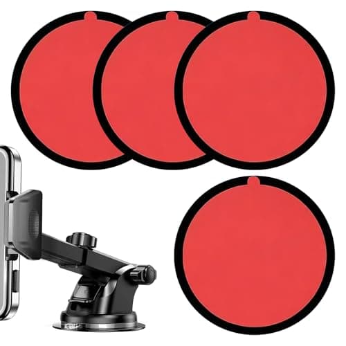 Lilyphon Sticky Pads for Car Dashboard, Phone Holder Sticky Pad, 4-Pack 70mm Round Dash Cam Mounting Disks with Strong Adhesion, Sat Nav Mount Replacement for GPS and Car Accessories