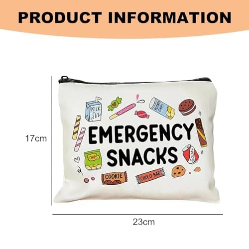 1Pc Snack Bags, Multi Purpose Portable Travel Pouches for Toiletries Funny Snacks Canvas Bag Snack Storage Bags, Suitable for Travel Storage or Gift Giving Emergency Snacks Bag — view 2