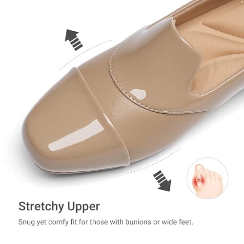 DREAM PAIRS Women's Loafers Orthopedic Work Dress Shoes,Nude,6 — view 4