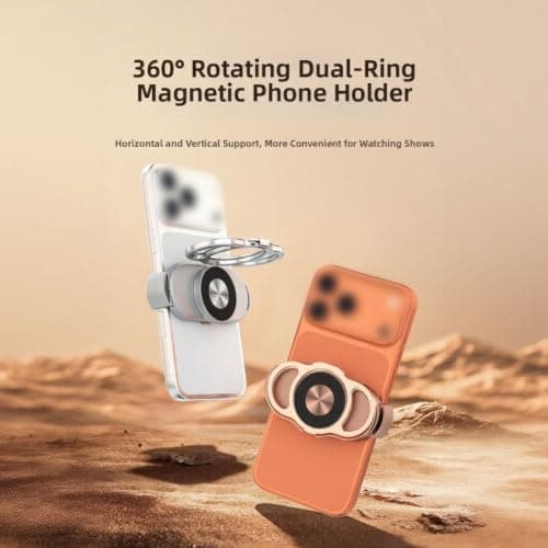 Car Office Magnetic Phone Holder 360° View(Rose Gold) — view 2