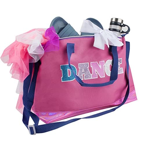MADISON & DAKOTA Over the Shoulder Garment Dance Bags for Girls, Teen Dancers, Costumes, Boys | Holographic Glitter Dance Workout Bag for Kids, Competitions (Dance 1) — view 5