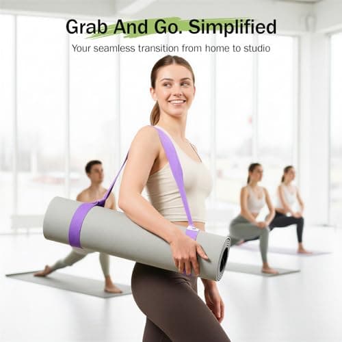 Slim Panda Yoga Mat Straps for Carrying, Adjustable Yoga Mat Carrier (Yoga Mat Not Included) — view 2