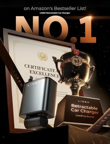 LISEN Retractable Car Charger Fast Charge 84W Car Accessories Gifts for Men — view 5